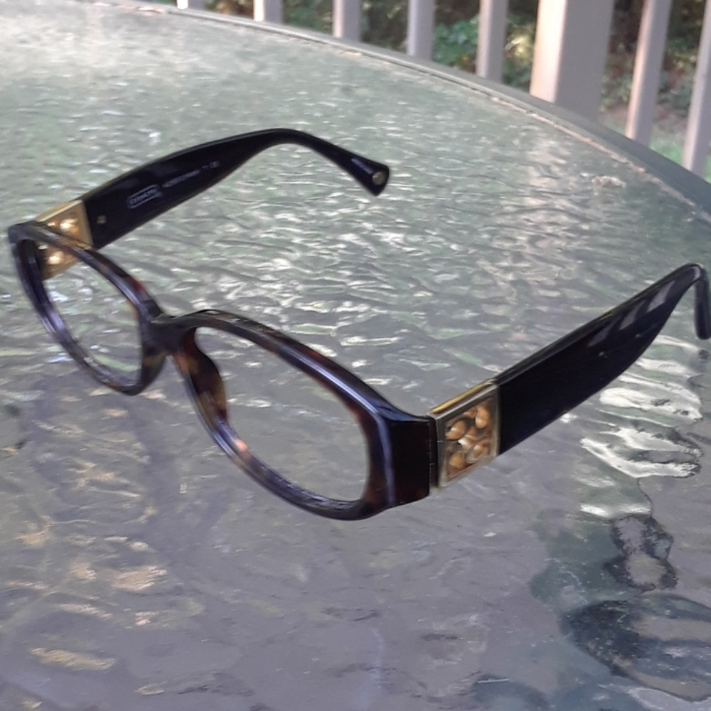 COACH HOPE dark tortoise and gold designer frames